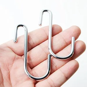 24 Pack Heavy Duty S Hooks Stainless Steel S Shaped Hooks Hanging Hangers for Kitchenware Spoons Pans Pots Utensils Clothes Bags Towers Tools Plants