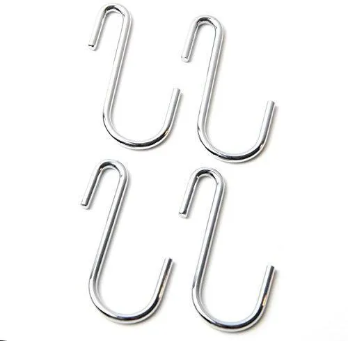 24 Pack Heavy Duty S Hooks Stainless Steel S Shaped Hooks Hanging Hangers for Kitchenware Spoons Pans Pots Utensils Clothes Bags Towers Tools Plants
