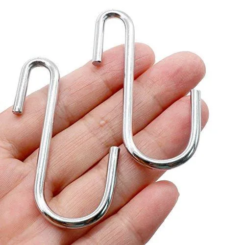 30 Pack Esfun Heavy Duty S Hooks Pan Pot Holder Rack Hooks Hanging Hangers S Shaped Hooks for Kitchenware Pots Utensils Clothes Bags Towels Plants