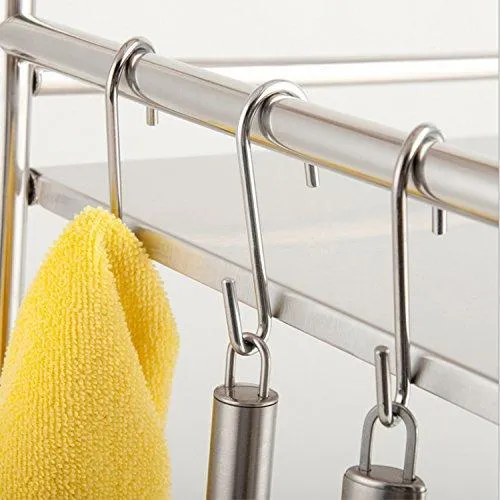 30 Pack Esfun Heavy Duty S Hooks Pan Pot Holder Rack Hooks Hanging Hangers S Shaped Hooks for Kitchenware Pots Utensils Clothes Bags Towels Plants