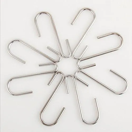 30 Pack Esfun Heavy Duty S Hooks Pan Pot Holder Rack Hooks Hanging Hangers S Shaped Hooks for Kitchenware Pots Utensils Clothes Bags Towels Plants