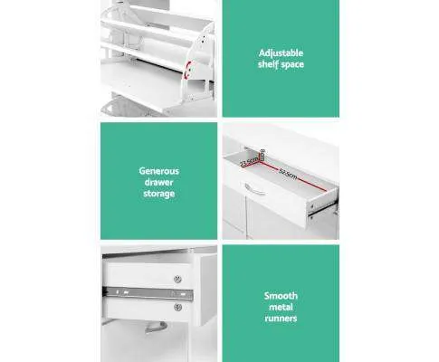 36 Pairs Shoe Cabinet Rack Organisers Storage Shelf Drawer Cupboard White