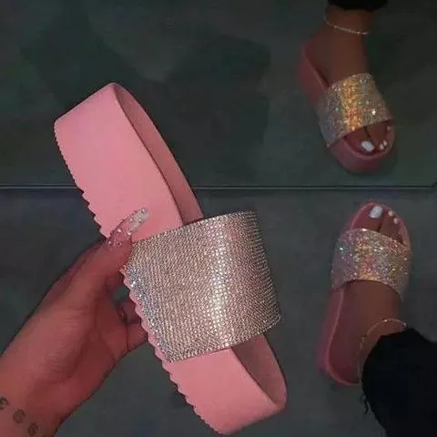 50% Off-Colorful Rhinestone Platform Diamond Sandals