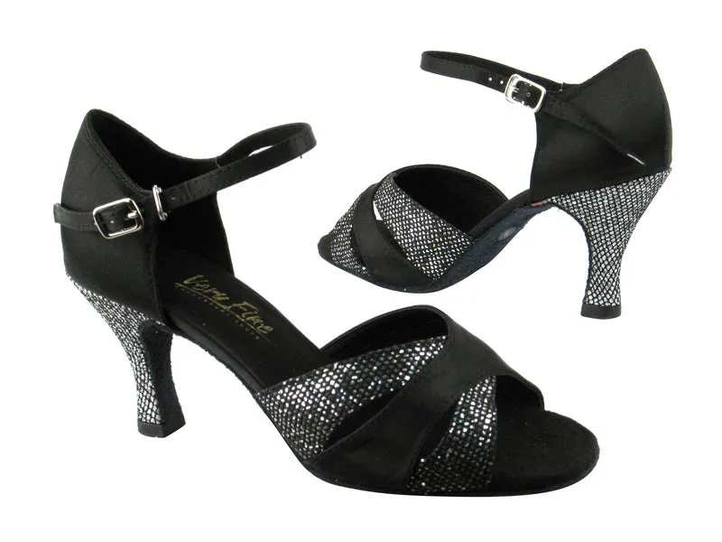 6016 Black Sparklenet_H_Black Satin_1616 BackStrap_Without T Strap