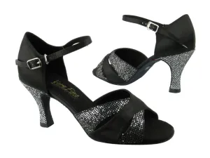 6016 Black Sparklenet_H_Black Satin_1616 BackStrap_Without T Strap