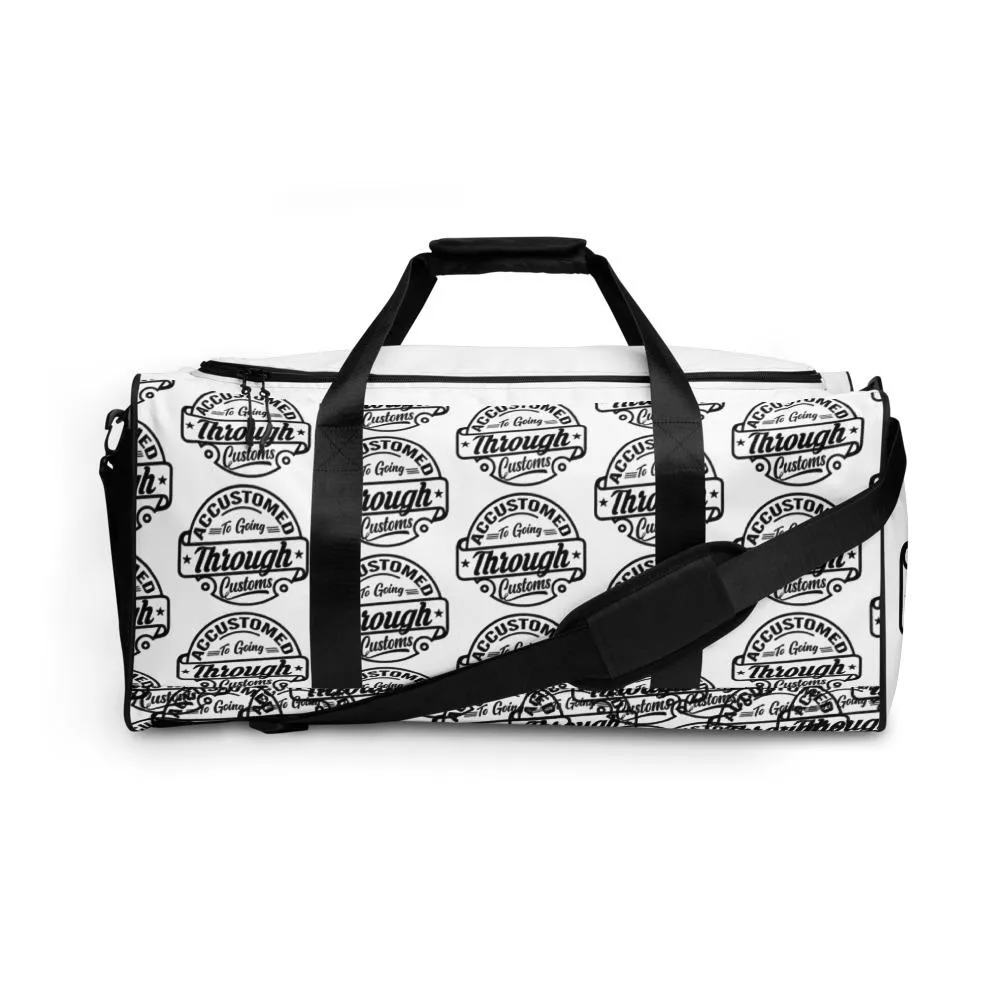 Accustomed To Going Through Customs Stamp Duffle Bag