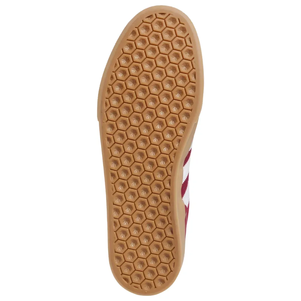 Adidas Busenitz Vulc II Suede Skate Shoes | Collegiate Burgundy, Cloud White & Gold Metallic