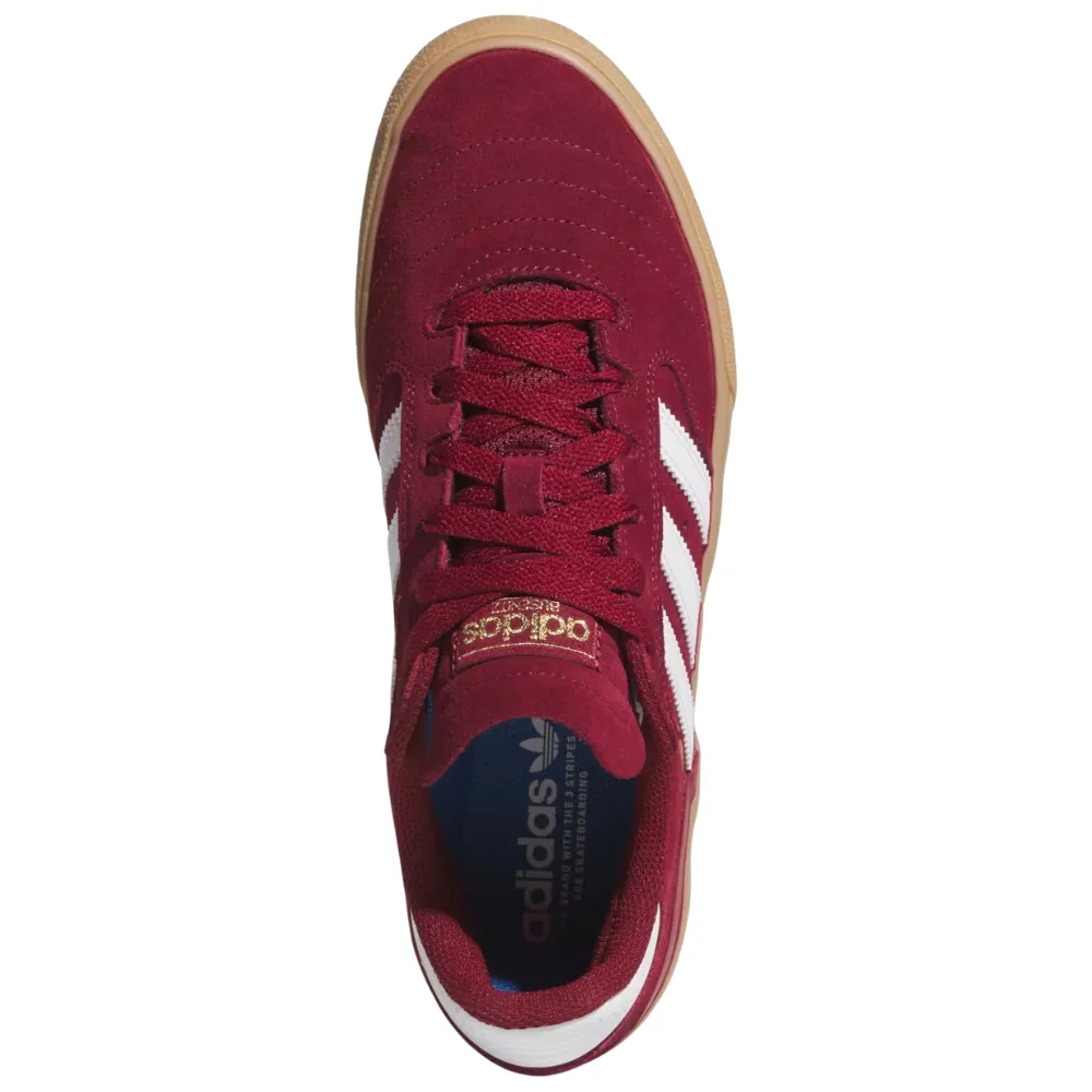 Adidas Busenitz Vulc II Suede Skate Shoes | Collegiate Burgundy, Cloud White & Gold Metallic