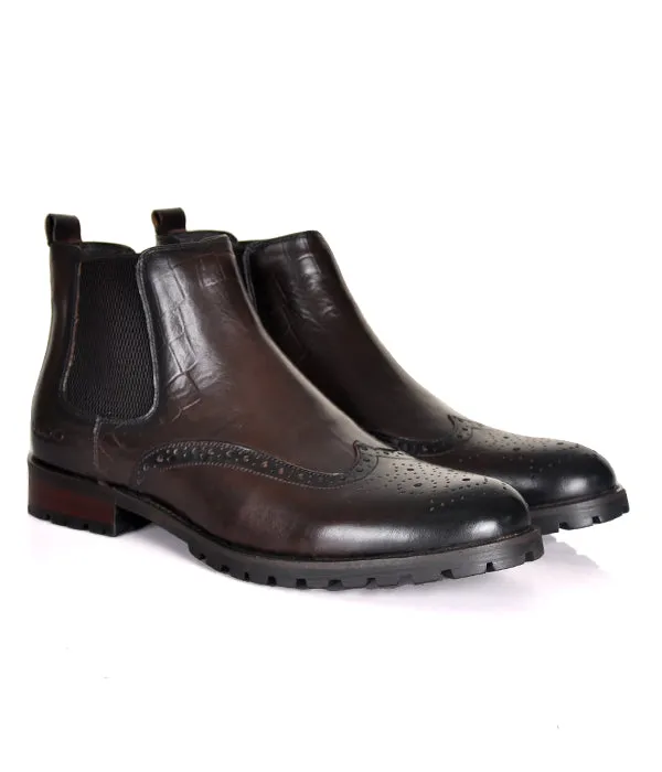 Aldo Coffee Leather Men Boots