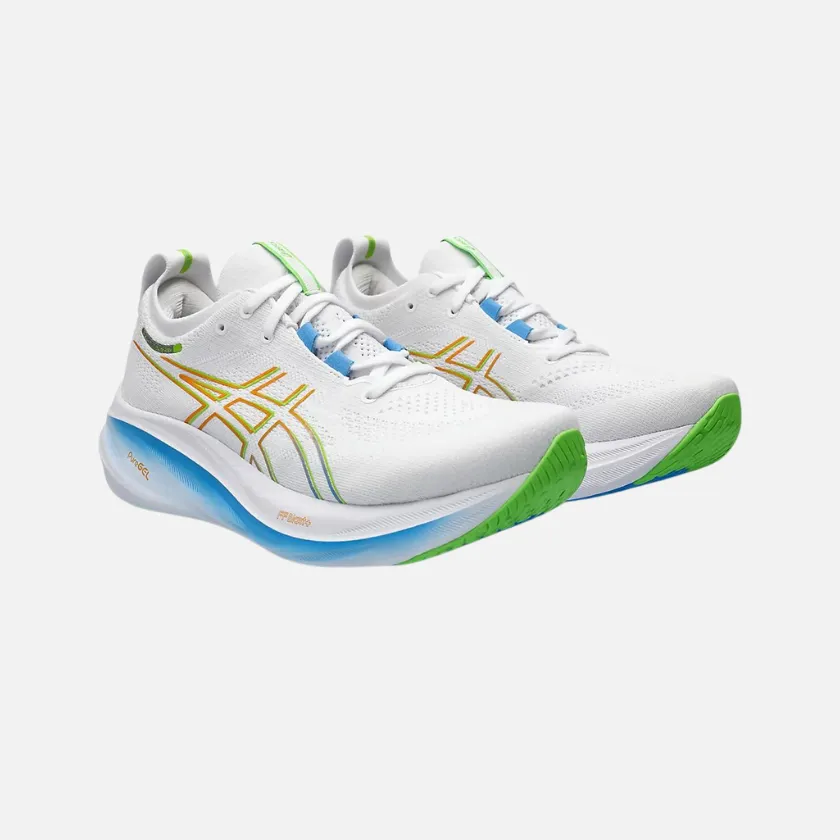 Asics GEL-NIMBUS 26 Men's Running Shoes - White/Waterscape