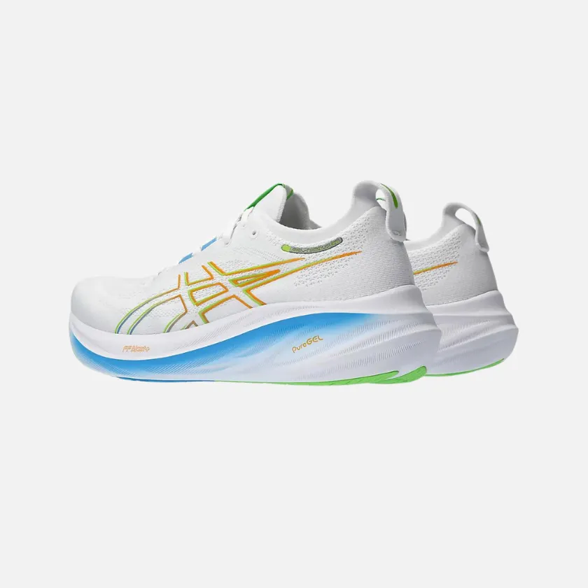 Asics GEL-NIMBUS 26 Men's Running Shoes - White/Waterscape