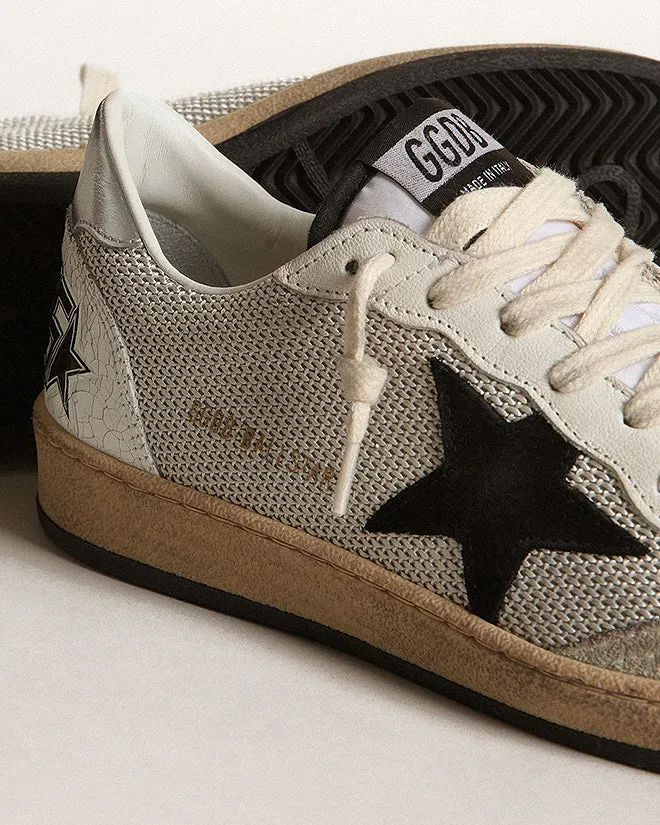 ball star suede star laminated heel - light silver/black/white/silver
