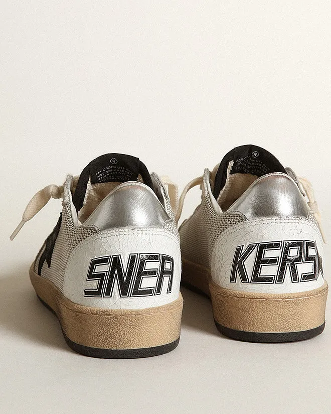 ball star suede star laminated heel - light silver/black/white/silver
