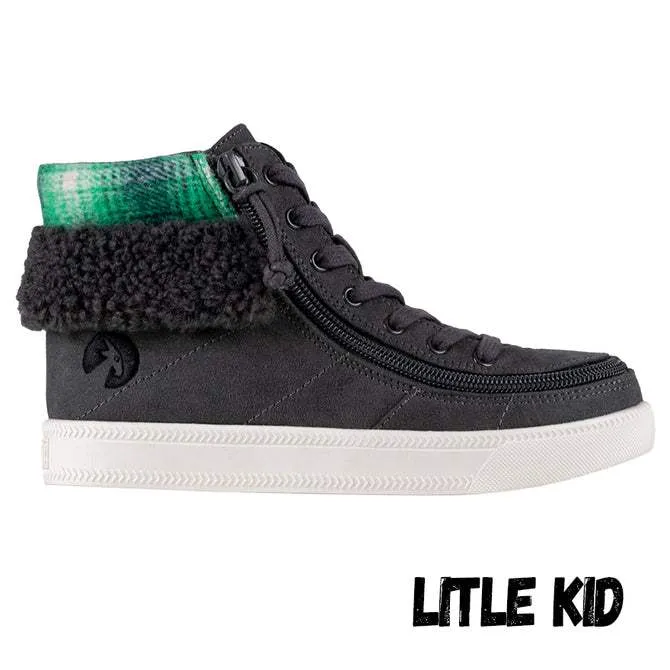 Billy Kid's Charcoal BILLY Cuff Adaptable Shoes (Easy On)