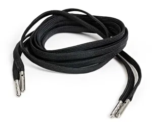 Black Flat Shoelaces Steel Tip