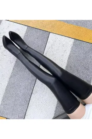 Black Thigh High Boots