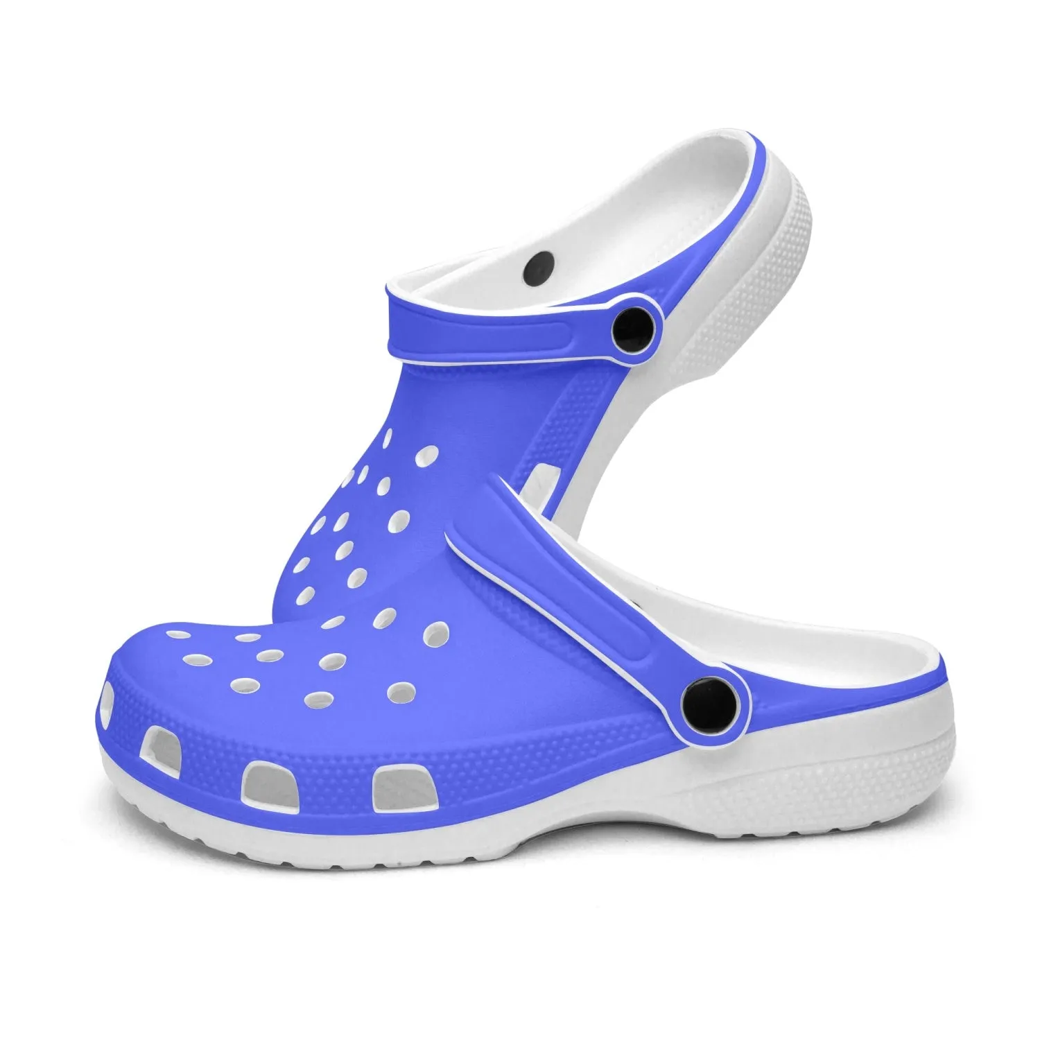 Blue Color Slip On Sandals, Best Solid Blue Color Unisex Classic Lightweight Best Sandals For Men or Women