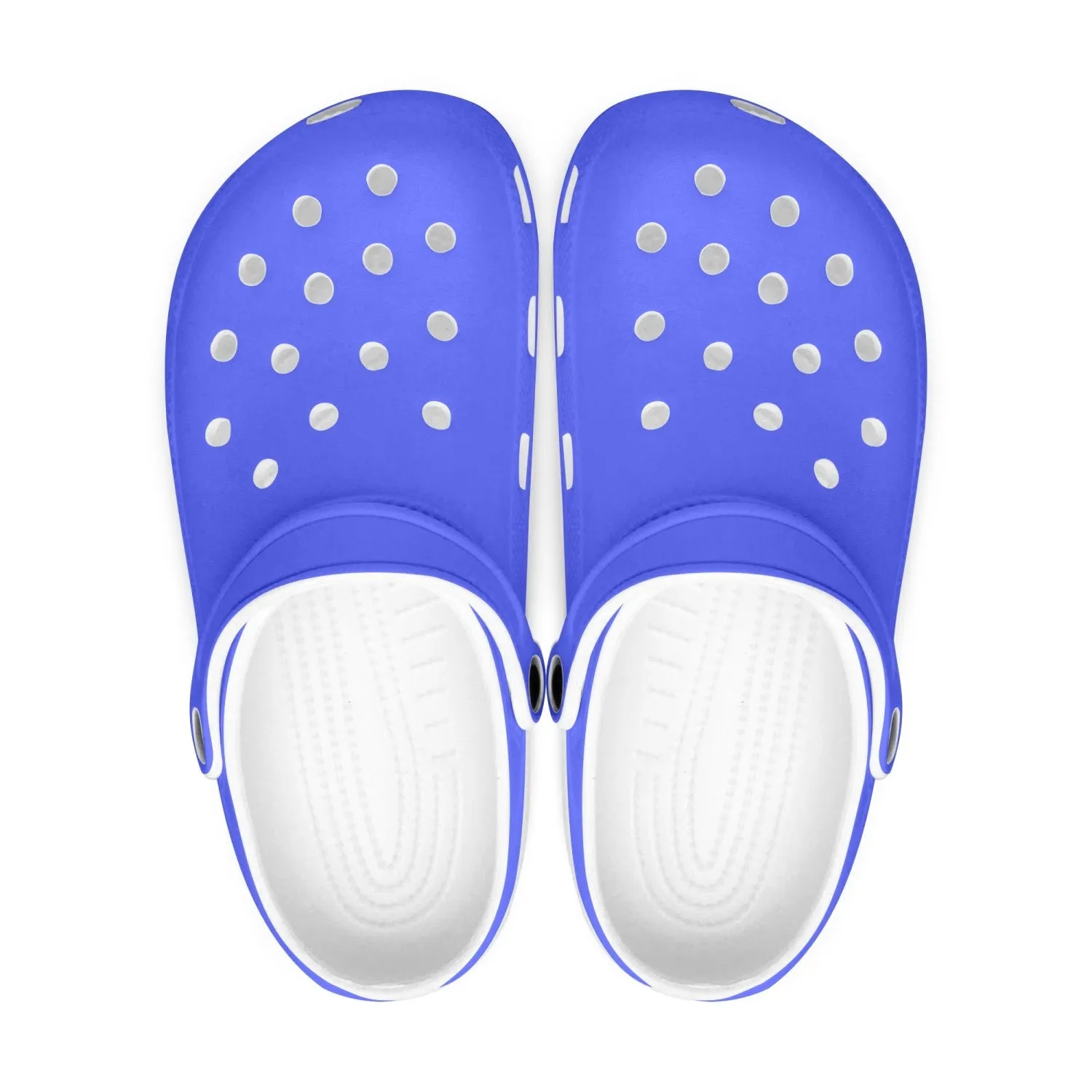 Blue Color Slip On Sandals, Best Solid Blue Color Unisex Classic Lightweight Best Sandals For Men or Women