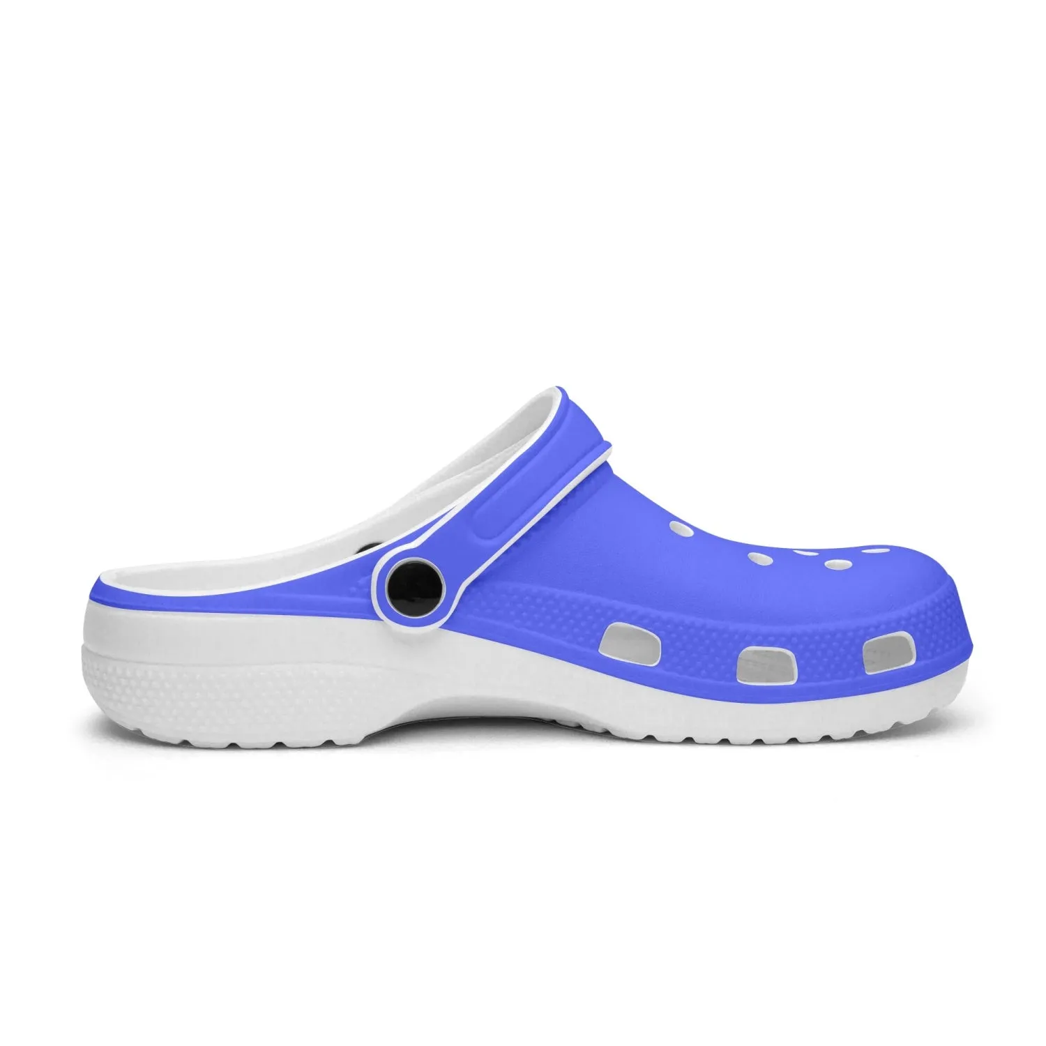 Blue Color Slip On Sandals, Best Solid Blue Color Unisex Classic Lightweight Best Sandals For Men or Women