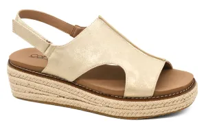 Corkys Ready or Not Wedge in Gold Metallic