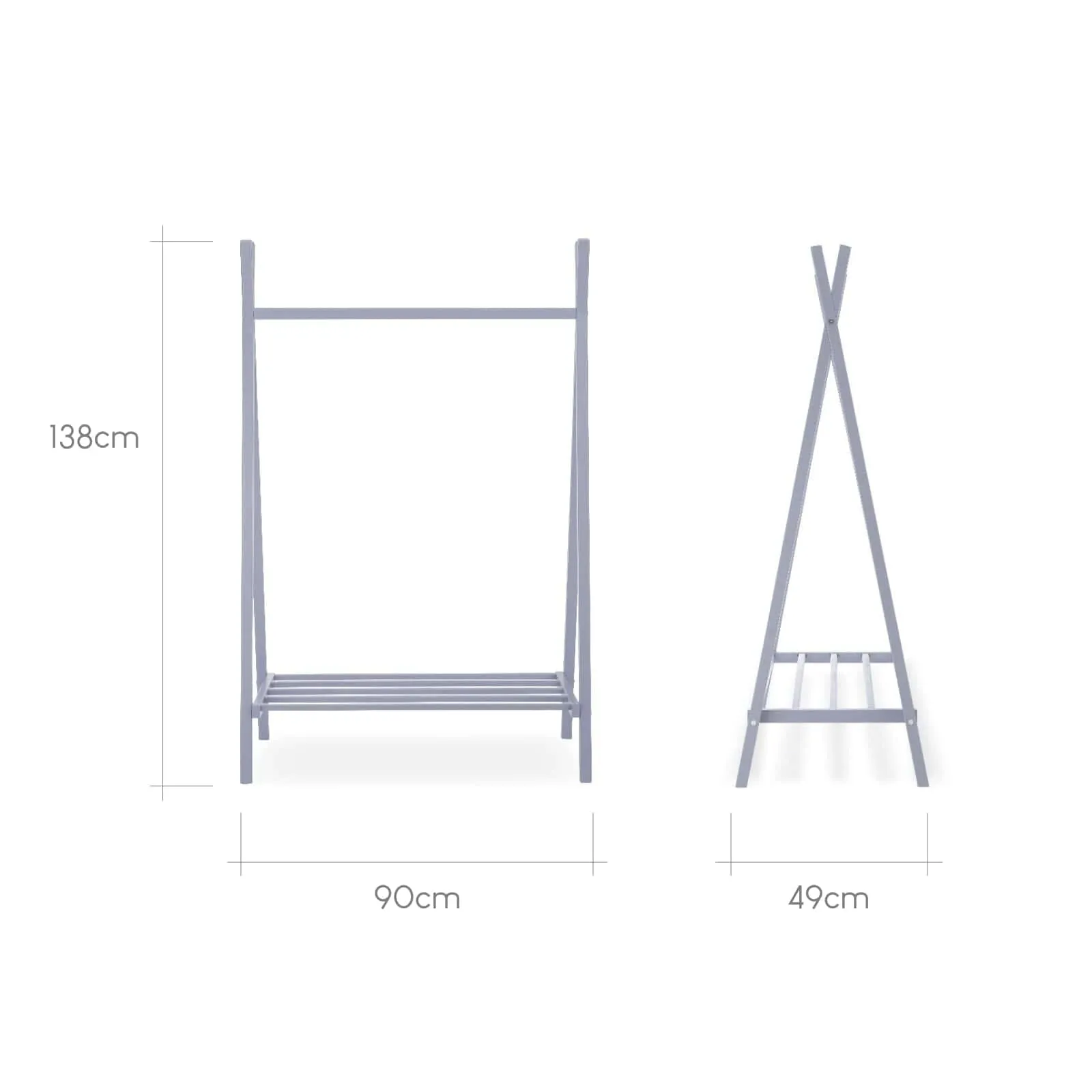 CuddleCo Nola Clothes Rail - Flint Blue