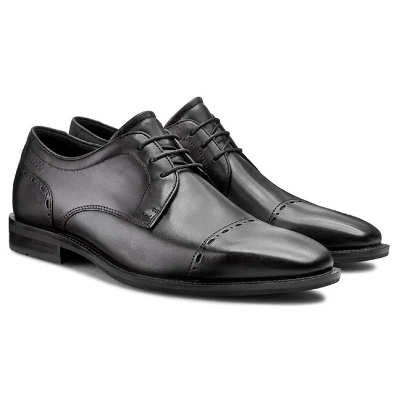 Ecco Men's 620684 Faro Black Leather Shoe