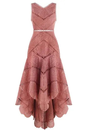 Fashion Sleeveless High Low Prom Dresses With Lace  TP0137