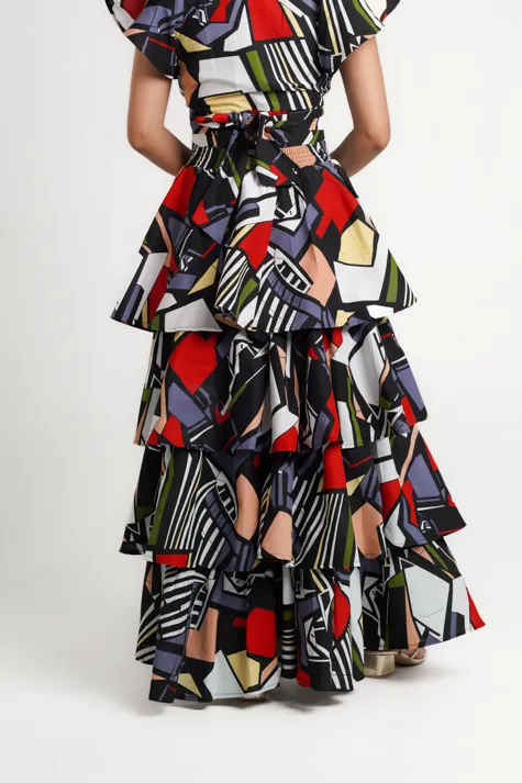 Frida Multicolor Multilayered Skirt