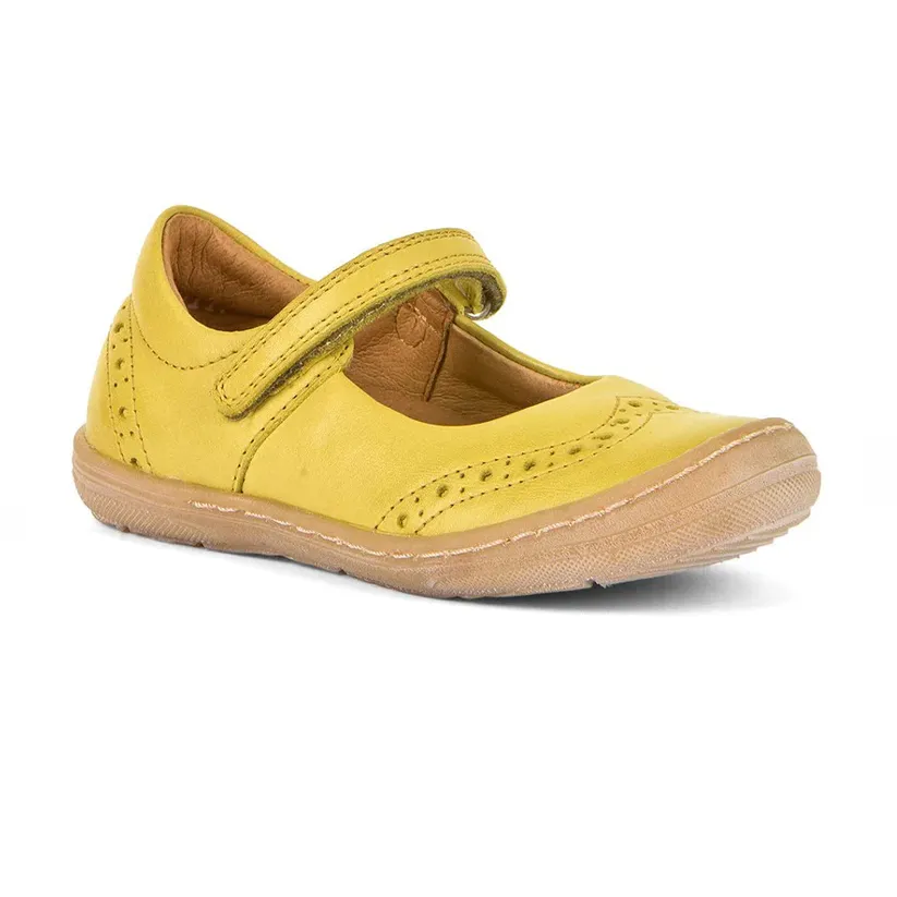 Froddo Yellow Leather Mary Janes