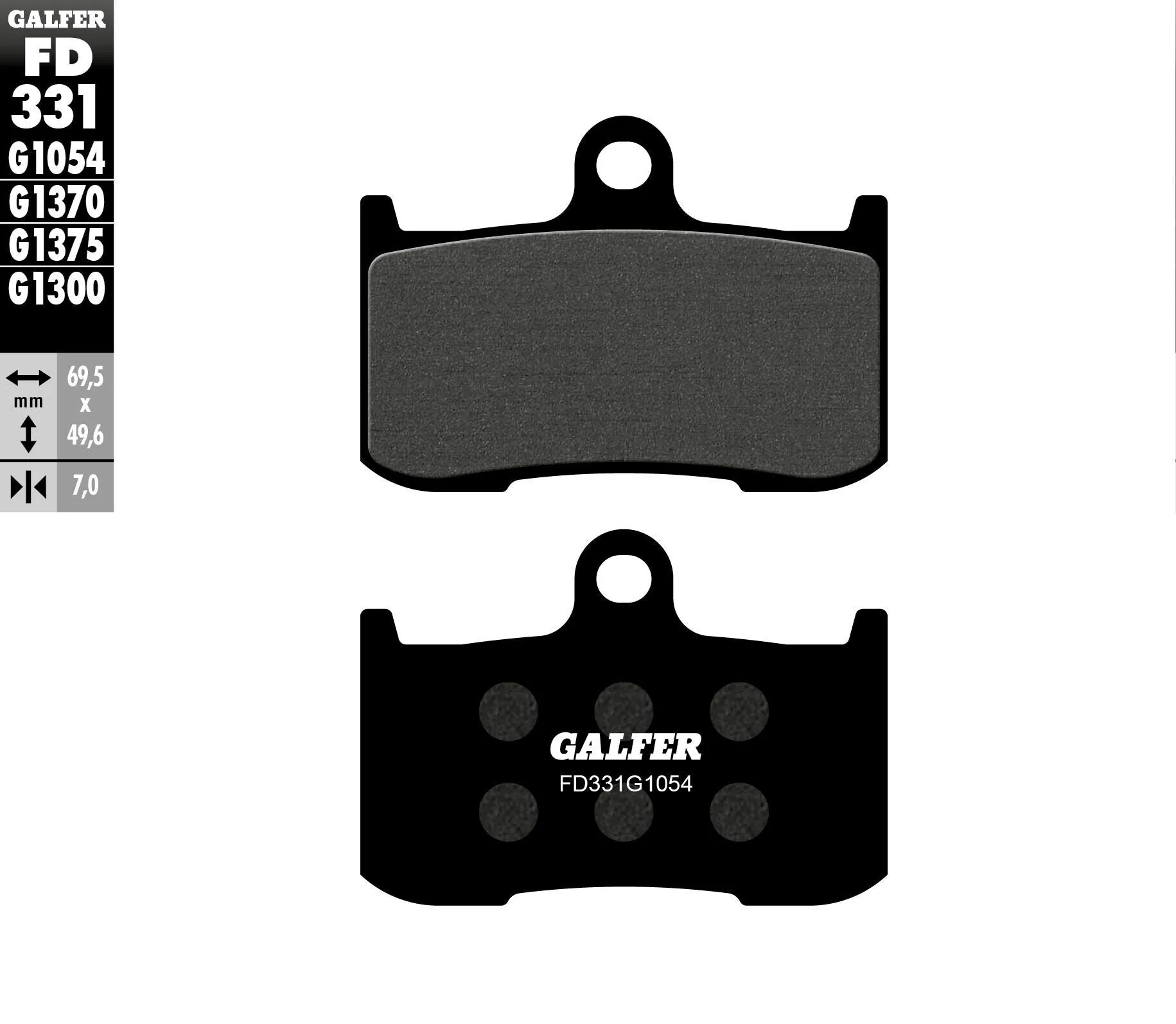 GALFER FD331G1054 Semi-Metallic Brake Pads