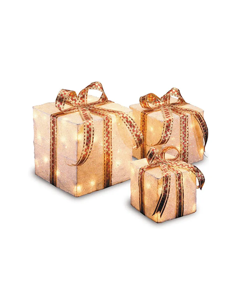 Gift Boxes with Gold Bow