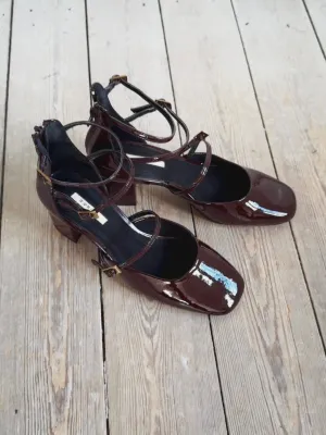 HIGH HEEL BALLERINA - BORDEAUX