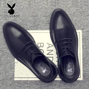 INSTOCK-Men's leather shoes genuine leather