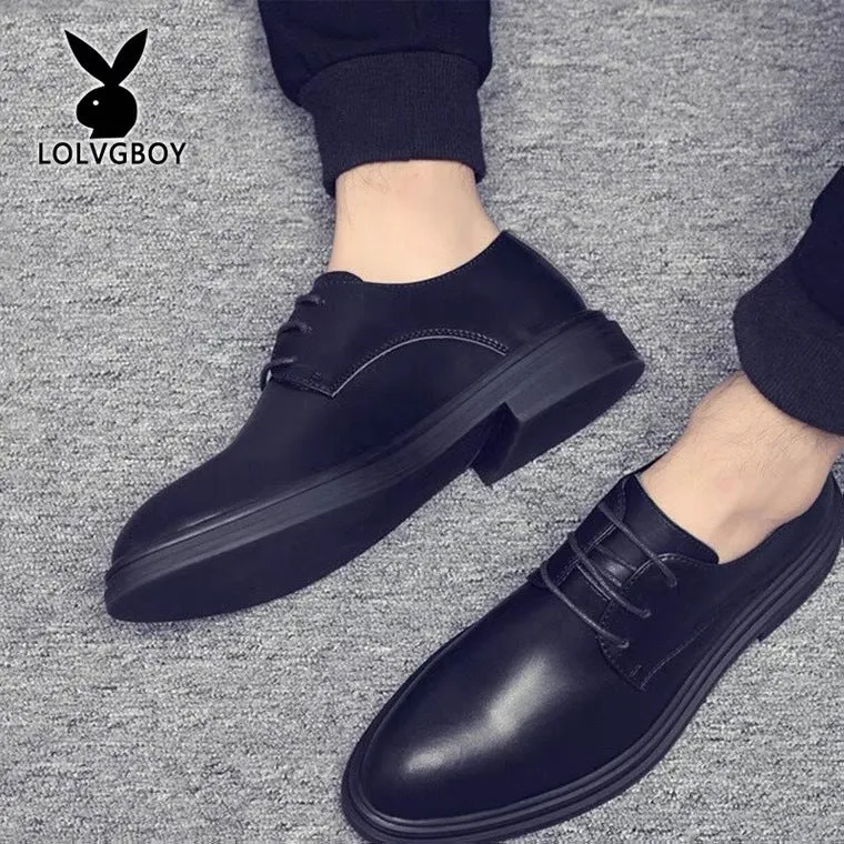 INSTOCK-Men's leather shoes genuine leather