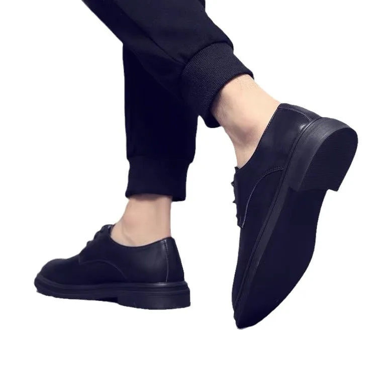 INSTOCK-Men's leather shoes genuine leather