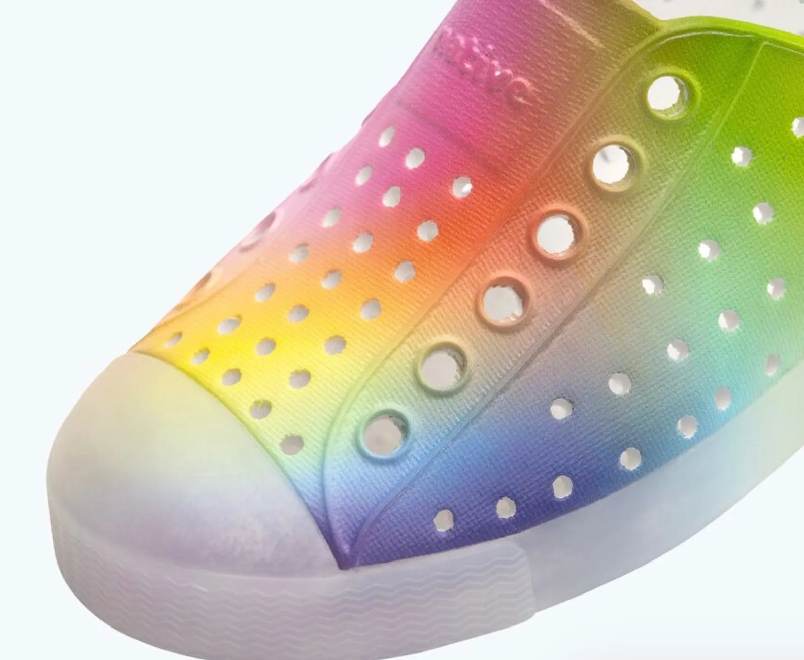 Jefferson Shoes in Translucent/Rainbow Blur Print: Size C4 to J4