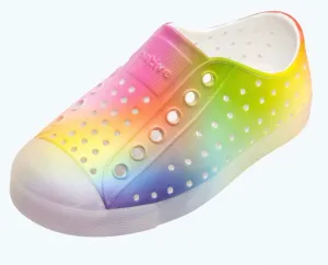 Jefferson Shoes in Translucent/Rainbow Blur Print: Size C4 to J4
