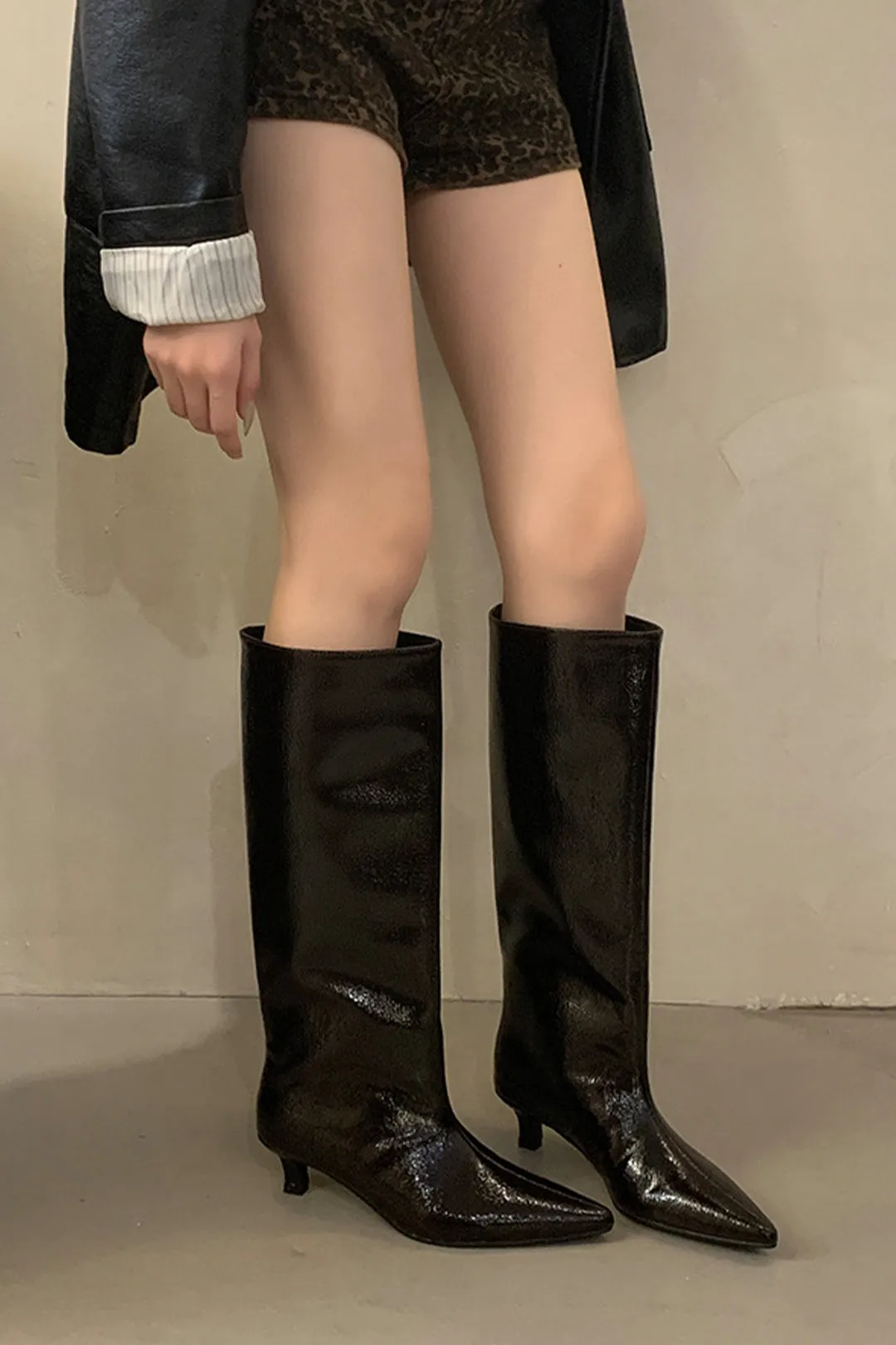 Julia - Textured Elegance Woman's Knee High Boots