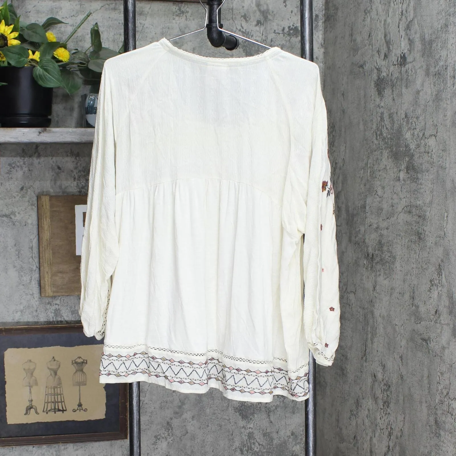 Knox Rose Women's Raglan 3/4 Sleeve Scoop Neck Blouse JRW8914KED