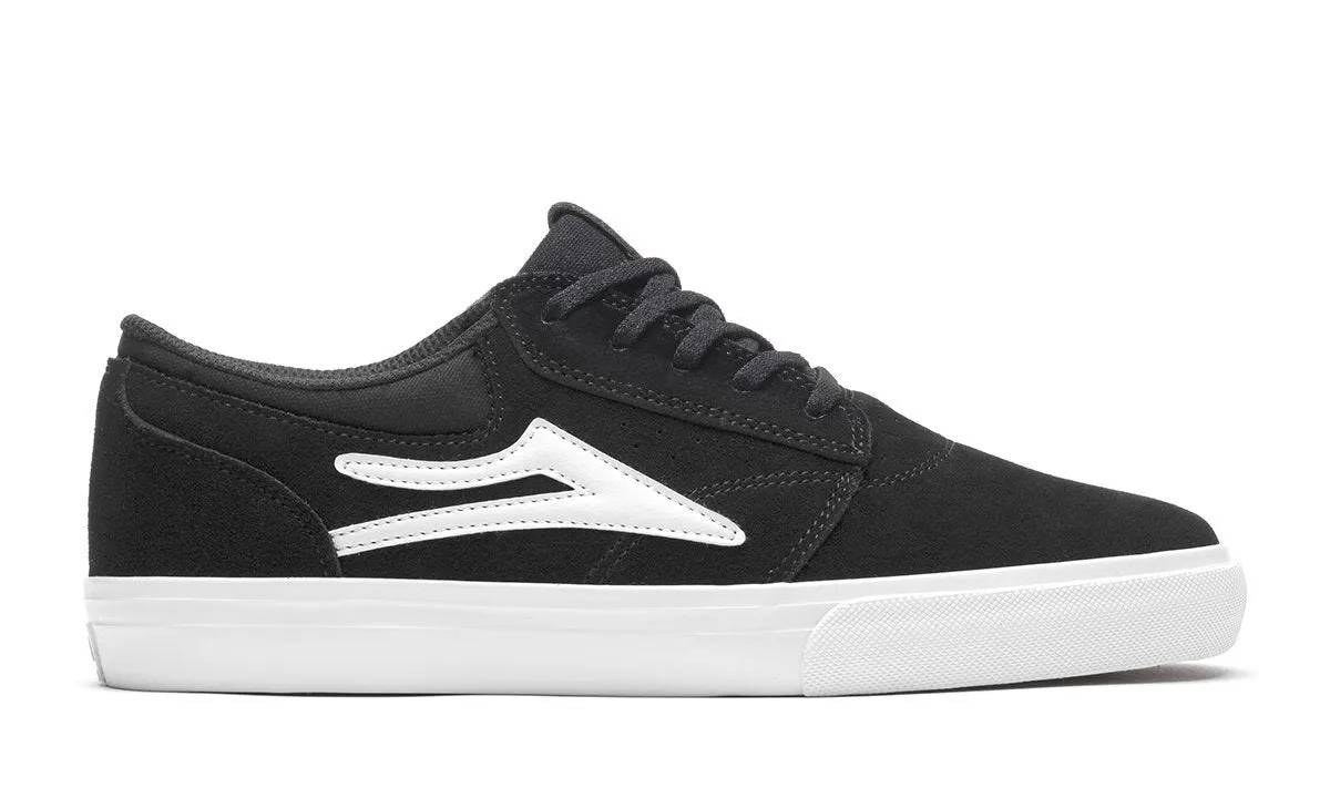 LAKAI SKATE SHOES: GRIFFIN. Black/white Suede. Size 9,9.5