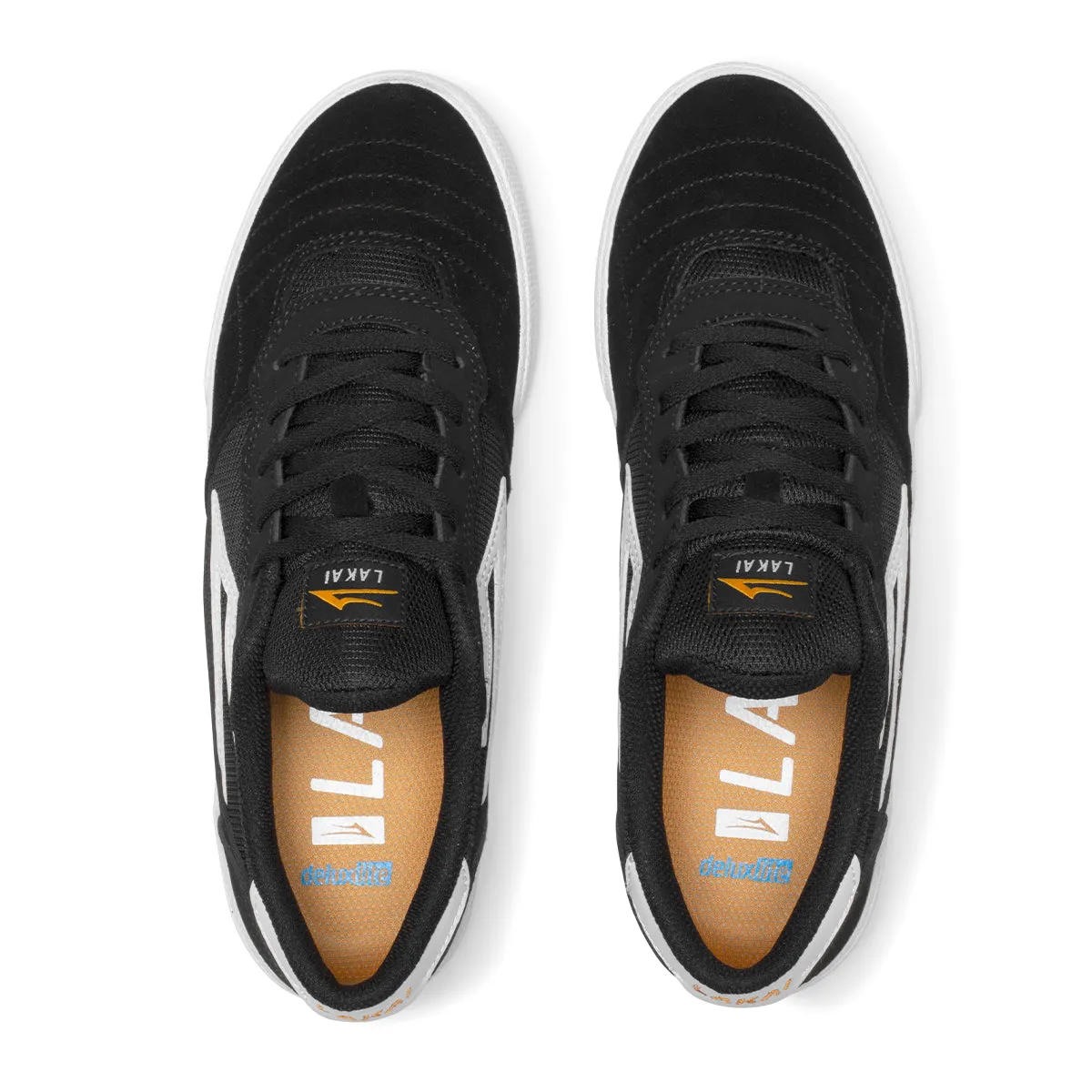 LAKAI SKATE SHOES: GRIFFIN. Black/white Suede. Size 9,9.5