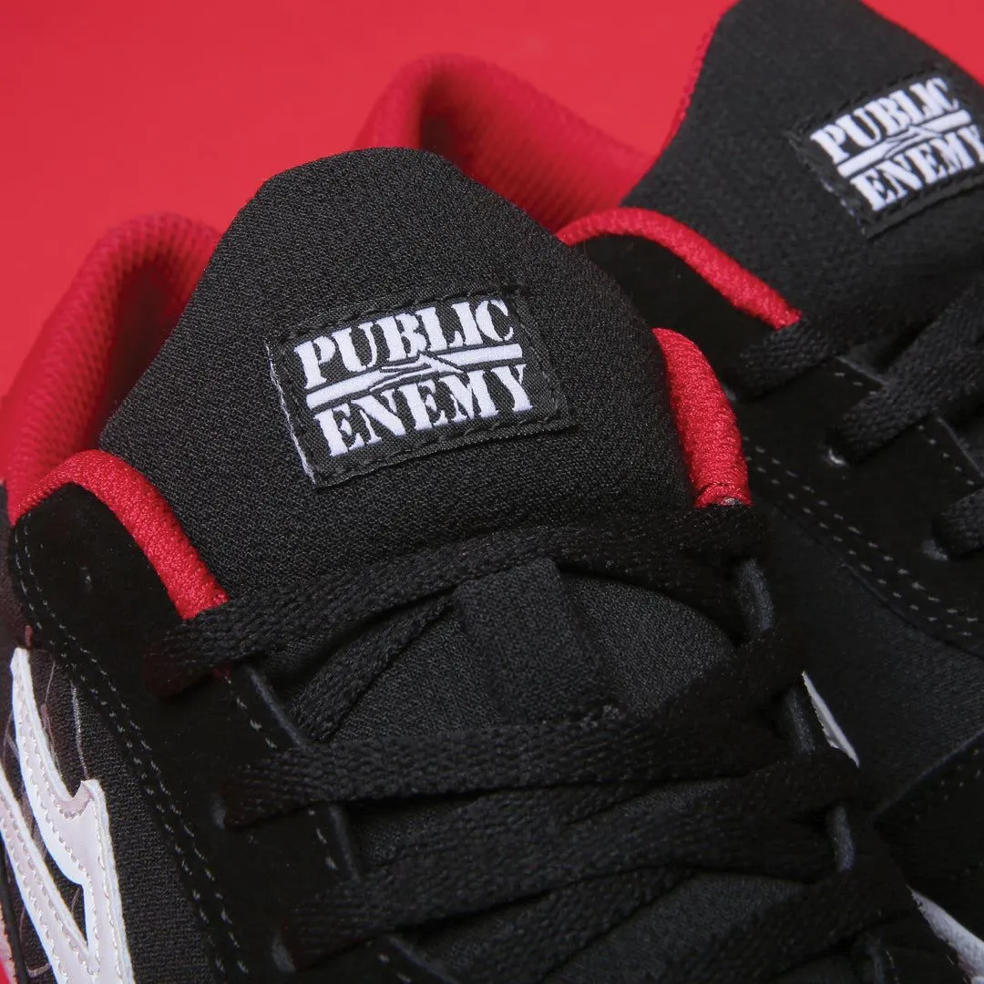 Lakai x Public Enemy Cambridge Skate Shoes - Black / Red