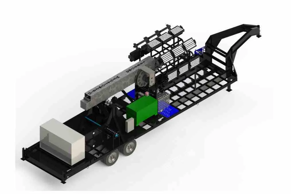 Larson Electronics 65' Hydraulic Megatower™ on 21' Trailer - (40) 150W LED Lights - 11KW Genset w/ 110 Gallon Tank
