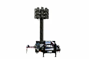 Larson Electronics 65' Hydraulic Megatower™ on 21' Trailer - (40) 150W LED Lights - 11KW Genset w/ 110 Gallon Tank