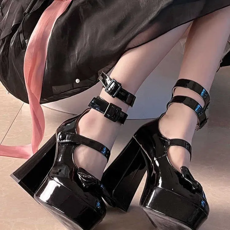 Lolita Killer Strap High-heeled Shoes