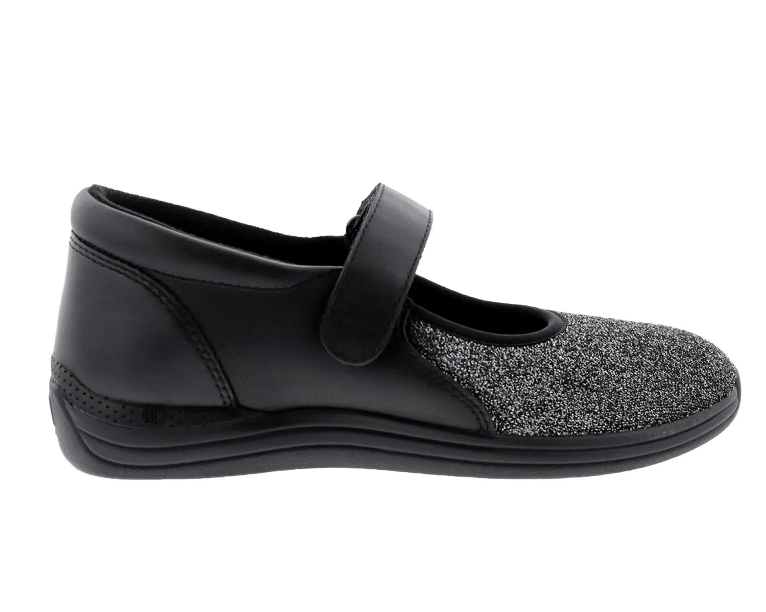 MAGNOLIA Black Leather/ Lurex Stretch