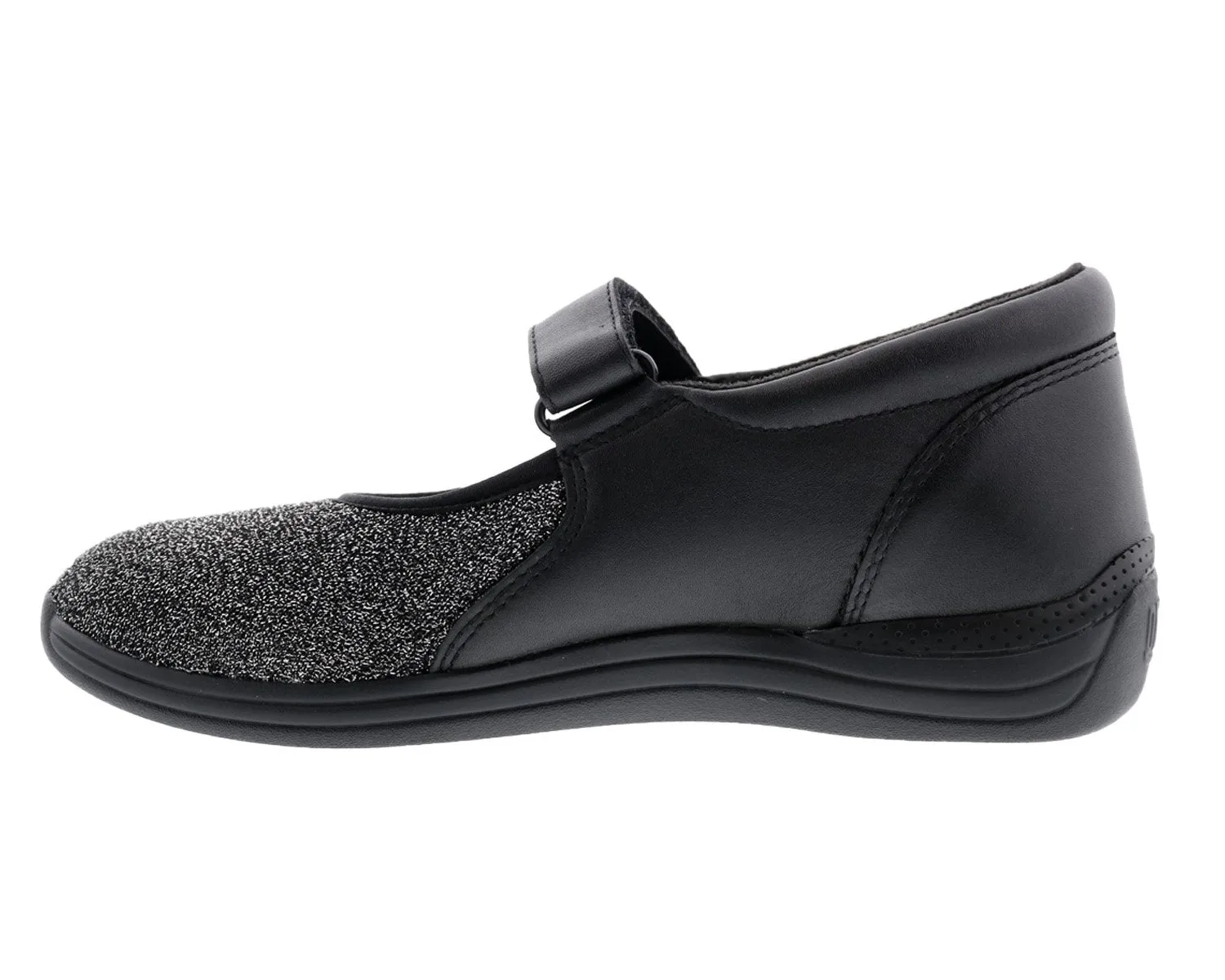 MAGNOLIA Black Leather/ Lurex Stretch