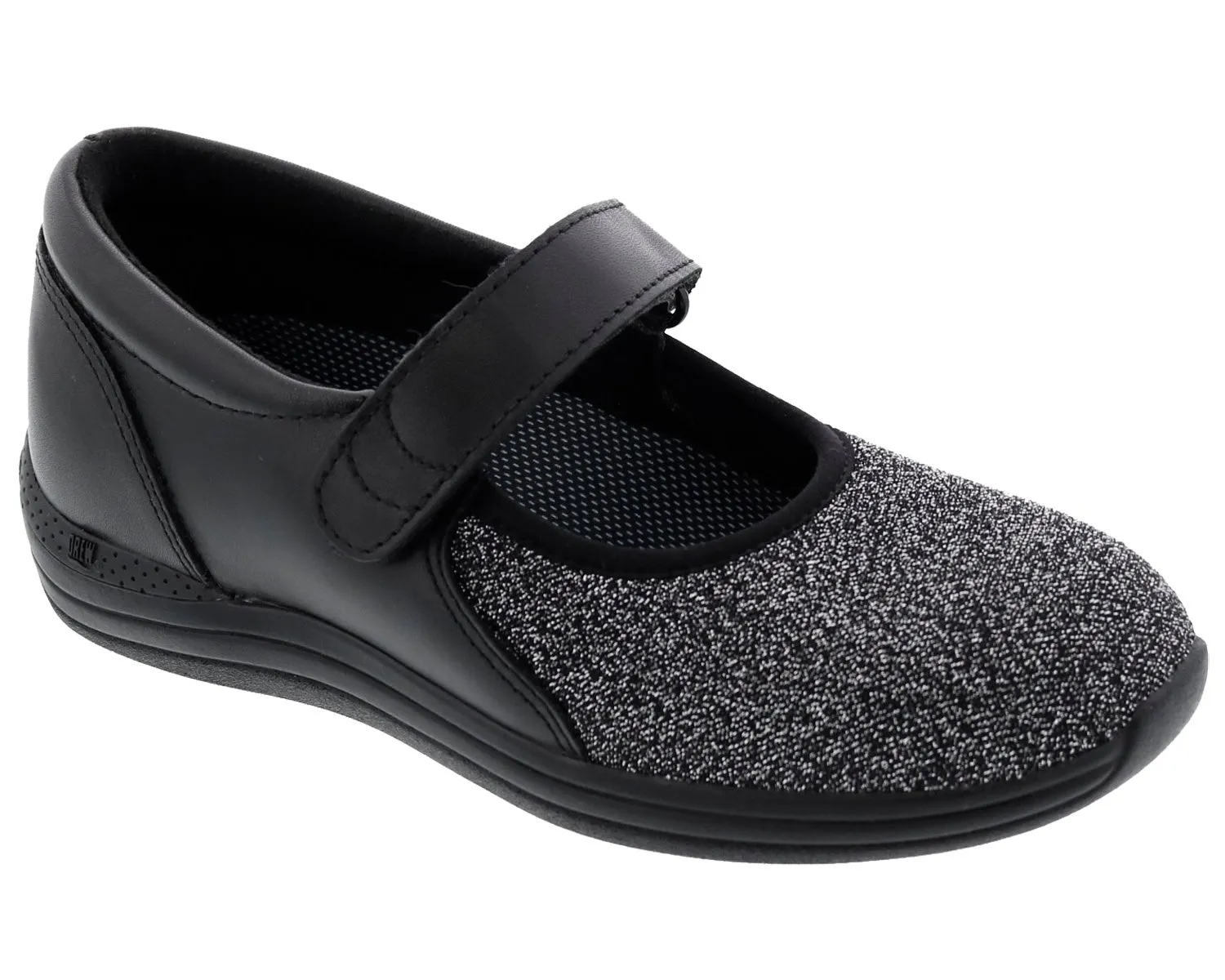 MAGNOLIA Black Leather/ Lurex Stretch