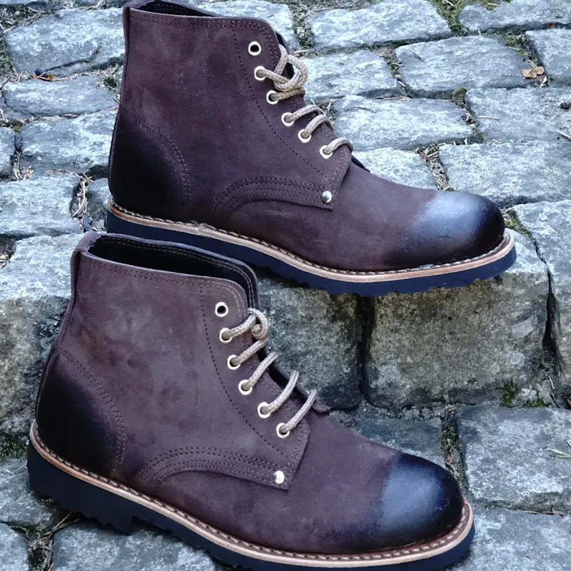 Marão Suede Lace-Up Boots - Brown