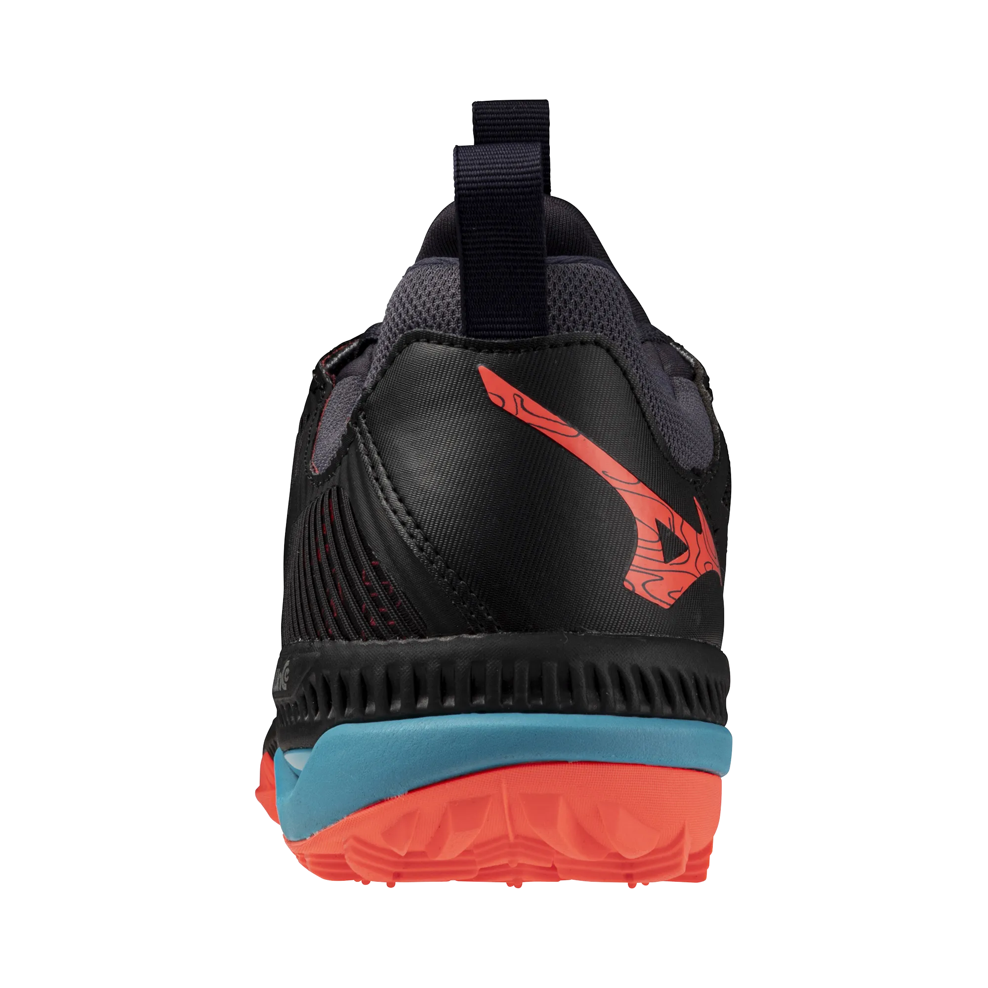 Mizuno Wave Panthera 2 Hockey Shoes Black / Neon flame / Peacock blue